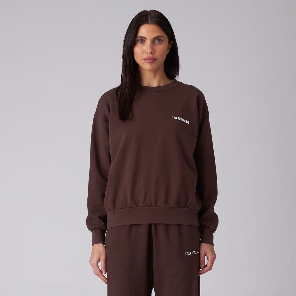 Talentless Lightweight Crewneck in Coco in Size Large